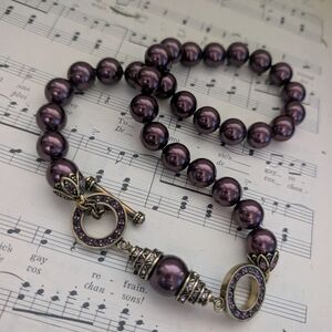 Heidi Daus Purple Beaded Necklace